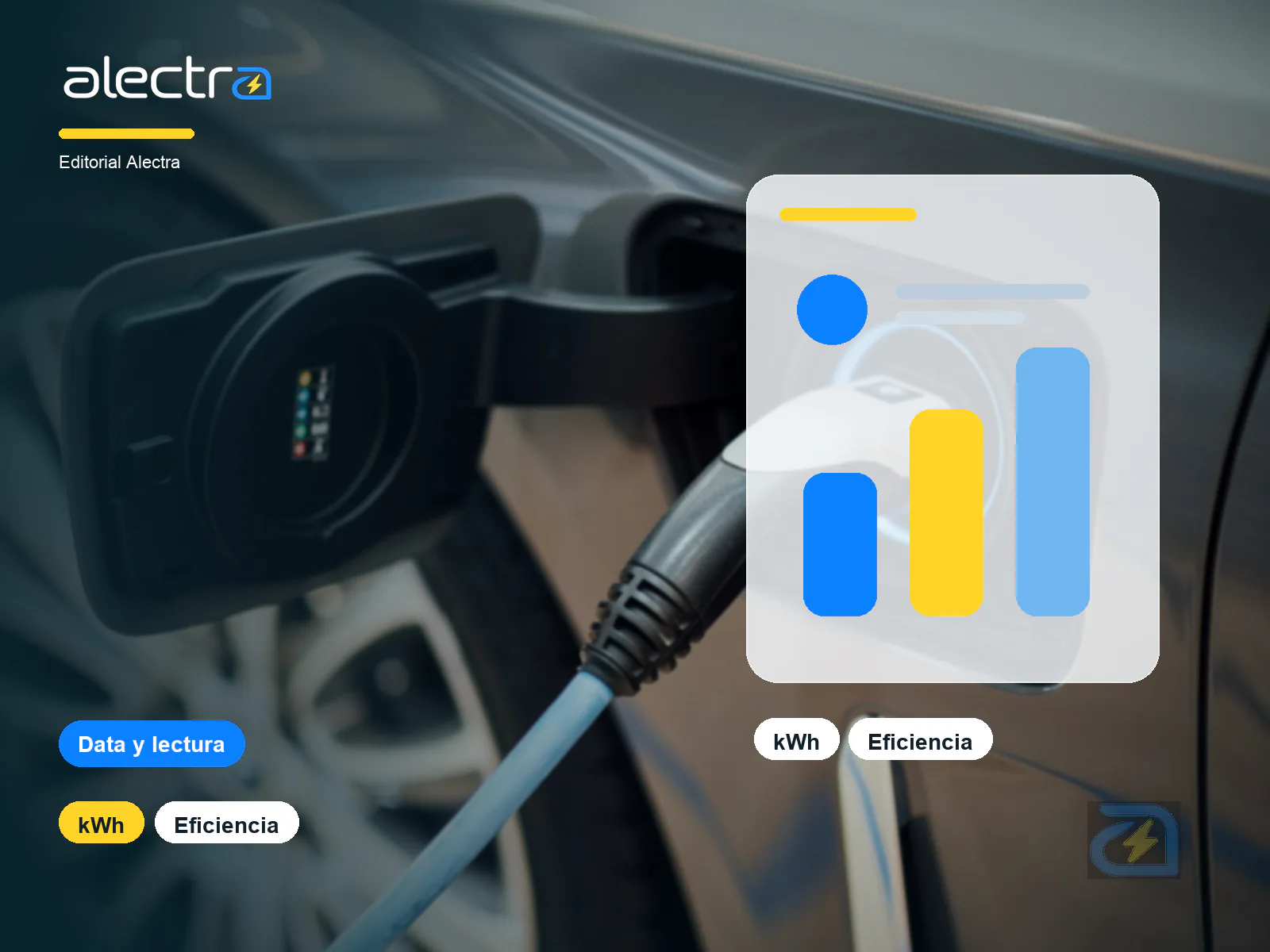 Ilustracion de ranking de eficiencia de autos electricos